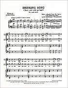 Drinking Song TTBB choral sheet music cover Thumbnail